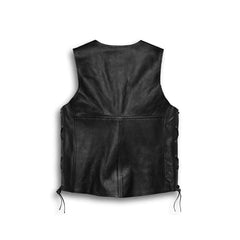 Eagle Men's Leather Motorcycle Waistcoat