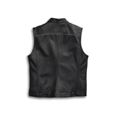 Mens Classic Biker Geniune Leather Vest