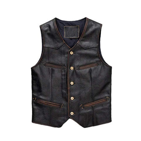 Men's Vintage Slim Fit Motorcycle Vest