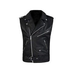 Men's Vintage Designed Moto Leather Vest