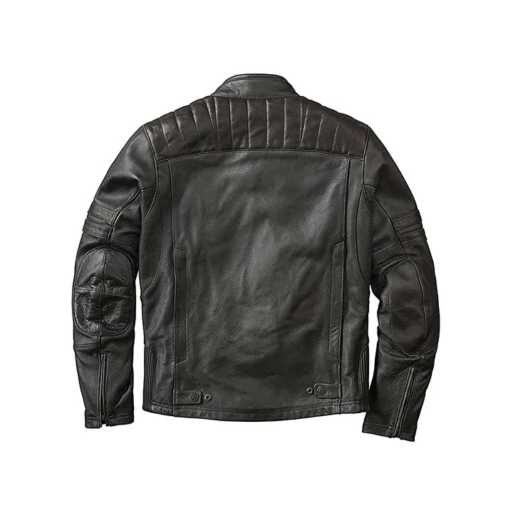 Men's Original Leather Armor Moto Jacket