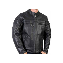 Men's Zipper Cuffs Quilted Lining  Moto Jacket