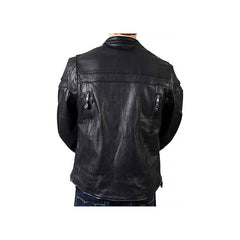 Men's Zipper Cuffs Quilted Lining  Moto Jacket