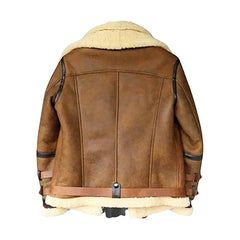 Men's Classic Aviator Genuine Leather Shearling Jacket