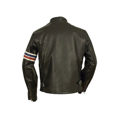 Men's Vertical Striped Motorcycle Jacket