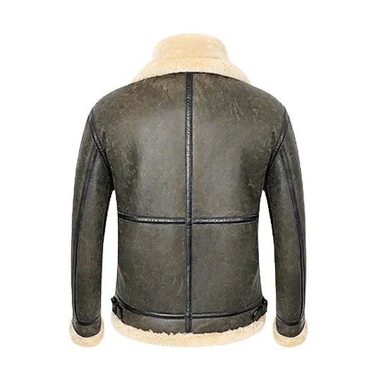Men's Shearling Adjustable Waist Original Leather Jacket
