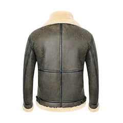 Men's Shearling Adjustable Waist Original Leather Jacket