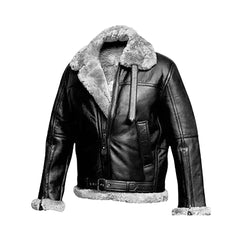 Black Men's FUR Bomber Jacket