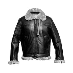 Black Men's FUR Bomber Jacket