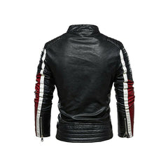 Men's Red Slim Fit Original Leather Moto Jacket