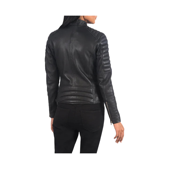 Women's Quilted Slim Fit Original Leather Biker Jacket