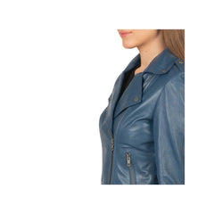 Women's Asymmetrical Original Leather Moto Jacket