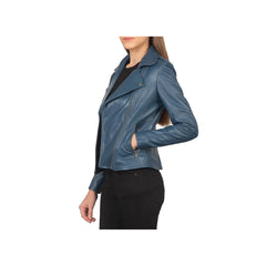 Women's Asymmetrical Original Leather Moto Jacket