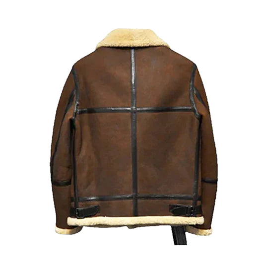 Men's Newly Designed Snuggly Genuine Leather Shearling Jacket