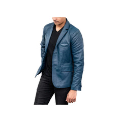 Men's Front Buttoned Original Leather Jacket