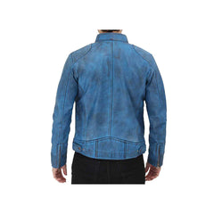 Men's Slim Fit Leather Biker Jacket