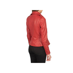 Women's Asymmetrical Original Leather Moto Jacket