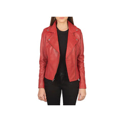 Women's Asymmetrical Original Leather Moto Jacket