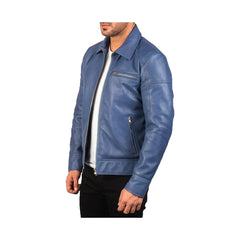 Men's Full Zip Biker Leather Jacket