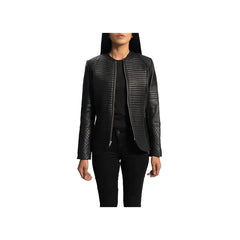 Women's Quilted Full Zip Original Leather Jacket