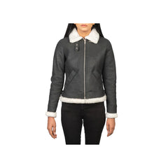 Women's Shearling Full Zip Original Leather Jacket