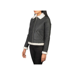 Women's Shearling Full Zip Original Leather Jacket