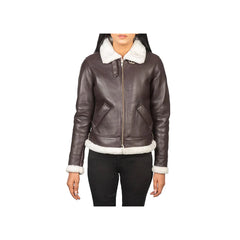 Women's Shearling Full Zip Original Leather Jacket