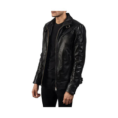 Men's Biker Full Zip Original Leather Jacket