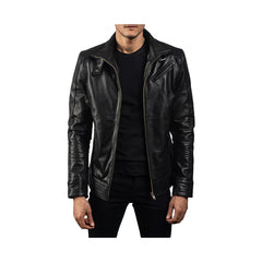 Men's Biker Full Zip Original Leather Jacket