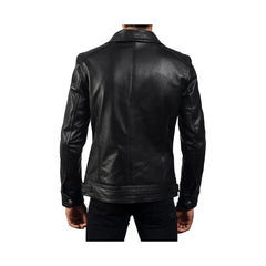 Men's Biker Full Zip Original Leather Jacket