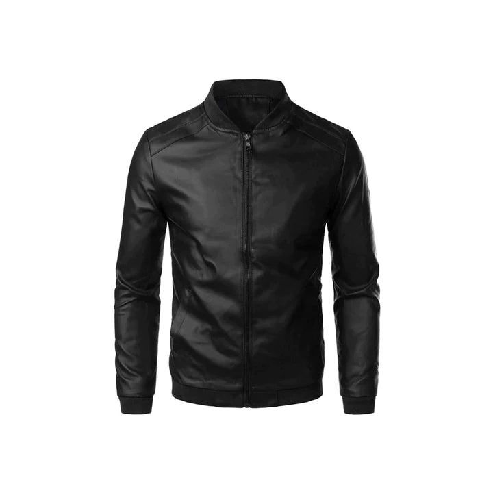 Black Dodge Men's Slim Fit Original Leather Jacket