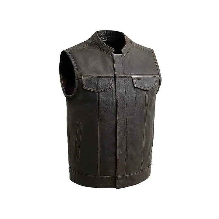 Men's Shooter Original Leather Moto Vest