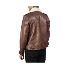 Men's Asymmetrical Leather Moto Jacket