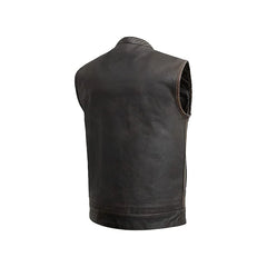 Men's Shooter Original Leather Moto Vest