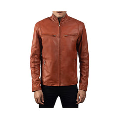 Men's Biker Slim Fit Leather Jacket