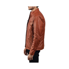 Men's Biker Slim Fit Leather Jacket