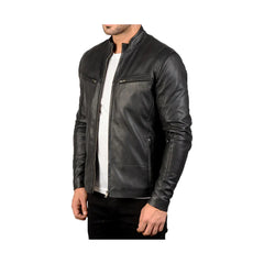 Men's Biker Slim Fit Leather Jacket