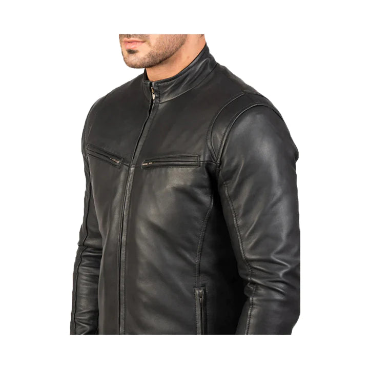 Men's Biker Slim Fit Leather Jacket