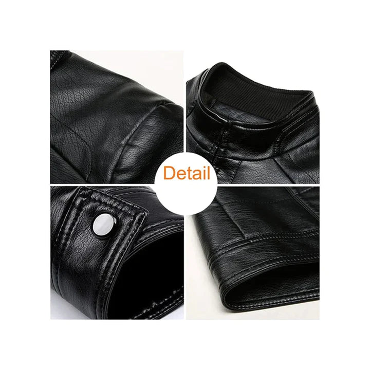 Men's Black Johnson Slim Fit Original Leather Jacket