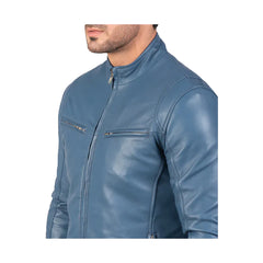 Men's Biker Slim Fit Leather Jacket