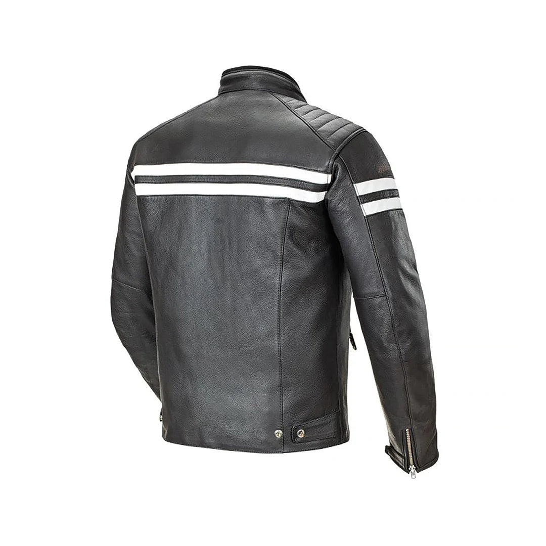 Men's Black Classic Adjustable Cuff Moto Jacket