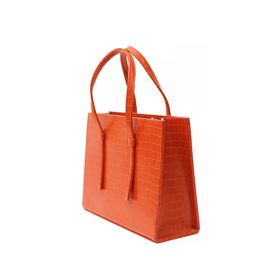 Women’s Crocodile Pattern Real Leather Tote Bag