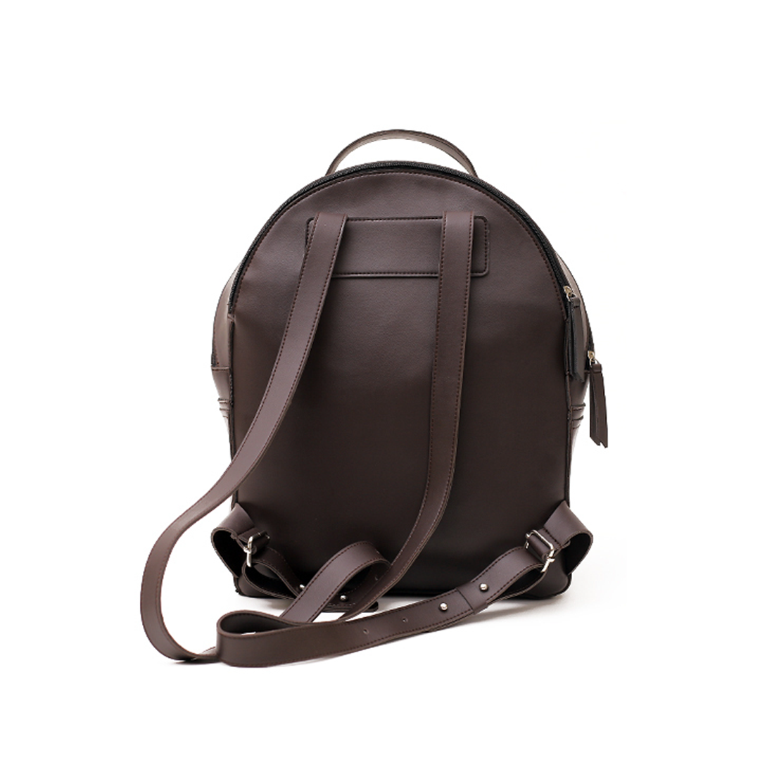 Dark Brown Rucksack Real Leather Travel Backpack