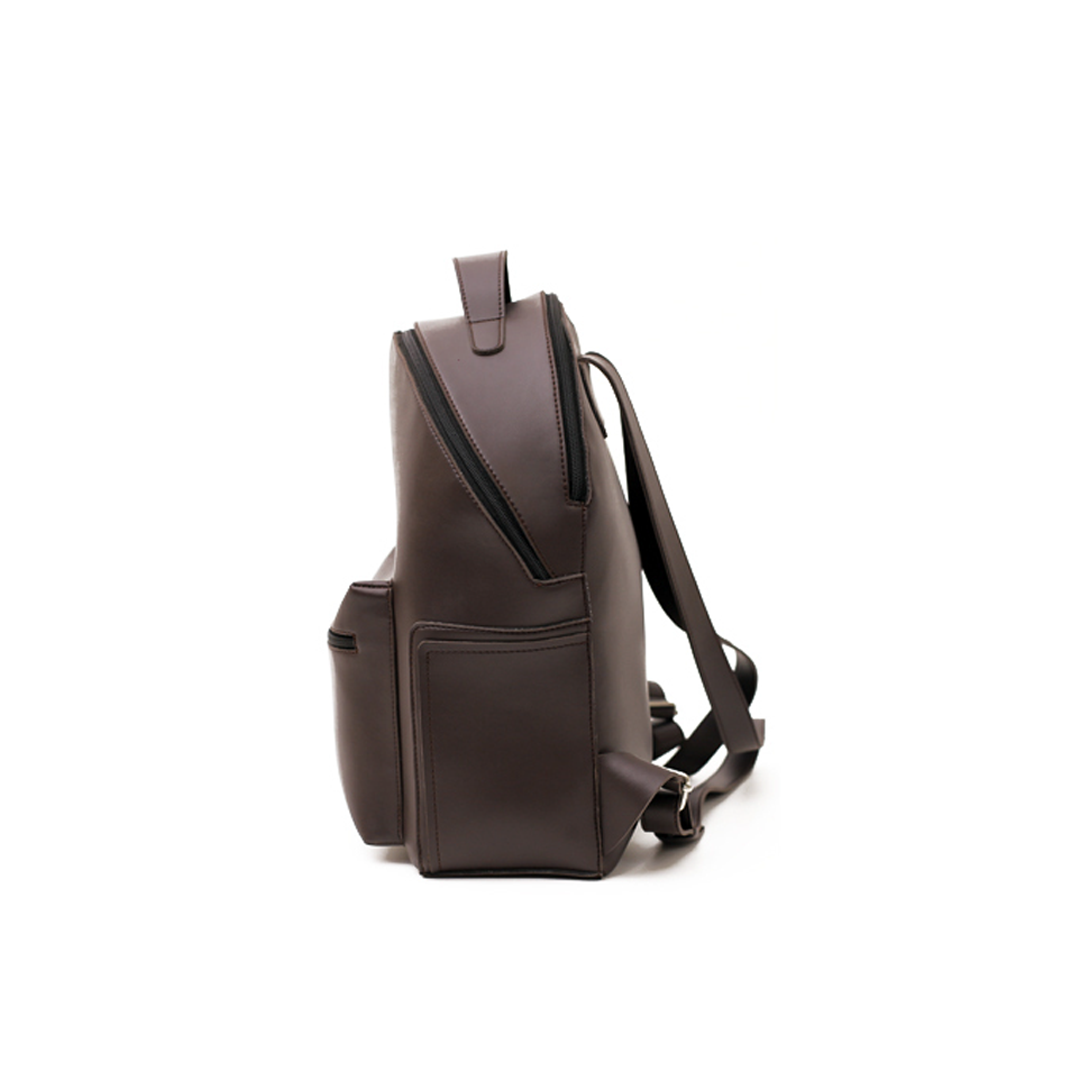 Dark Brown Rucksack Real Leather Travel Backpack