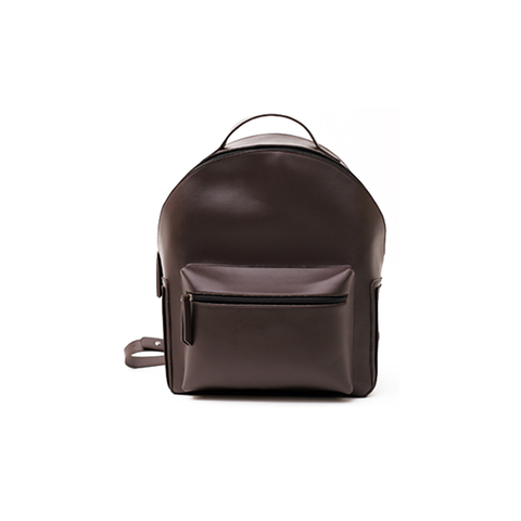 Dark Brown Rucksack Real Leather Travel Backpack