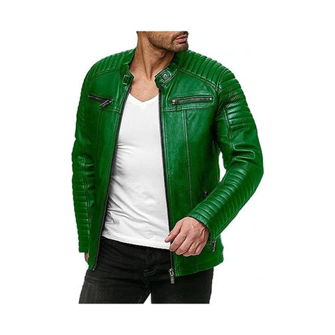 Men's Vintage Biker Genuine Leather Jacket