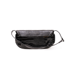 Women’s Crocodile Textured Retro Real Leather Shoulder Bag