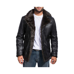 Men's Furcliff Genuine Leather Coat