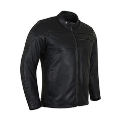 Men's Cafe Racer Genuine Leather Moto Jacket