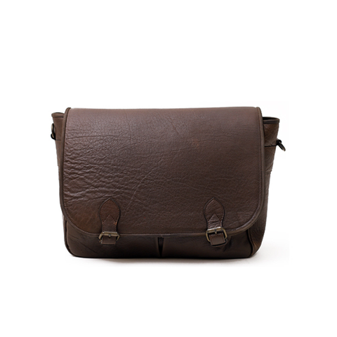 Men’s Dark Brown Real Leather Messenger Bag